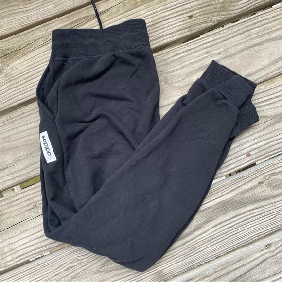 Adidas Black Joggers BRILLIANT BASICS TRACK PANTS - Picture 2 of 5